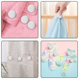 Potanro Duvet Clips White Duvet Pins Clips 12 Pcs Reusable Duvet Fasteners, Suitable for Bed Sheet and Duvet Cover(White)