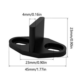 2Pcs Floor Guide, Black Adjustable Plastic Sliding Door Guide Bottom with Screws Accessories for Barn Door - Easy to Install