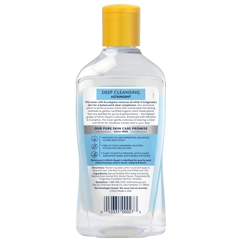Dickinson's Original Witch Hazel Deep Cleansing Astringent | 100% Natural