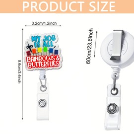 2PCS Multicoloured Phlebotomy Badge Reel or Accessories with Retractable Clip，Phlebotomy Essentials，Order of Draw Badge Card，Order of Draw Phlebotomy for Nurse Doctor Assistant Medical Staff