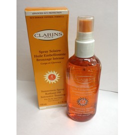 Clarins Sunscreen Spray Radiant Oil Lot M Intensive Tanning By Clarins NIB Hair & Body