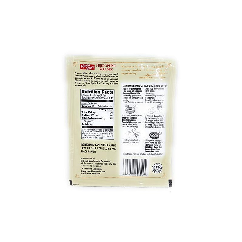 Mama Sita's Lumpiang Shanghai Mix Fried Spring Roll Seasoning Mix,