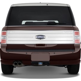 iPick Image, Compatible with - Ford Flex UV Graphic Carbon Fiber Look Metal Face-Plate on ABS Plastic 2 Tow Hitch Cover