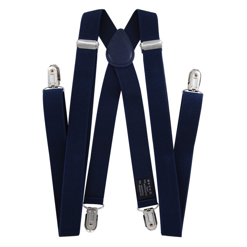 axy Men's Braces with Bow Tie - 4 Strong Clips