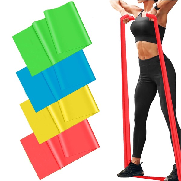 Resistance Bands Set, 1.5M/4.9ft Exercise Bands with 4 Resistance Levels,Long