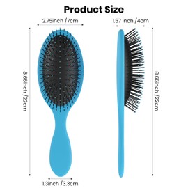 Wet Brush Speed Dry Detangler, Perfect Detangling Hair Brush, Wet Hair Brush for All Hair Types, Flexible Soft Pin Bristle Hair Brushes, Anti-Knotting & Static For Women Men Children Wet (Blue)