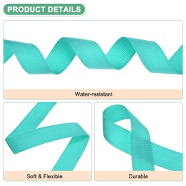 M METERXITY Polypropylene Webbing, 25 Yards 1.5 Inch Durable Poly Strapping Poly Webbing Strapping for Indoor/Outdoor DIY Gear Repair/DIY Crafting/Furniture/ [Blue Green]