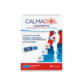 Calmadol Cuscinetto Caldo Freddo, per Mal di Testa, Dolori Mestruali e Reumatismi, Terapia Termica e Crioterapia, 1 Cuscinetto Riutilizzabile con Custodia