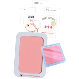 Whipwhip Handprint Stamp Baby Hand Print Foot Shape Name Card 100 Days Celebration Ink (Padding Pink)