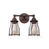 Feiss VS24002PRZ Calgary Industrial Vintage Wall Vanity Bath Lighting, Bronze,