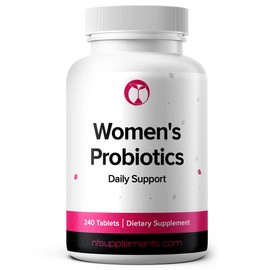 Probiotics for Women Supplement Supports Vaginal & Digestive Health 240 Tablets 3 Billion CFU (240, Women's Probiotics)