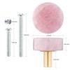 mookaitedecor Set of 4 Rose Quartz Drawer Knobs with Screws,