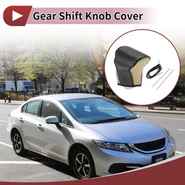 HEROFFIX 1 Pc Gear Shift Knob Cover for Honda CR-V 2017-2021 Stick Shifting Handle Protector Black Beige Faux Leather