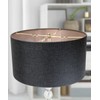 16x16x9 Granite Gray Burlap Hardback Drum Lampshade
