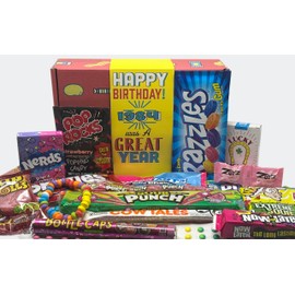RETRO CANDY YUM ~ 1984 41st Birthday Nostalgic Candy Gift Basket Box 80s Assortment from Childhood for 41 Year Old Woman or Man Born 1984 JR
