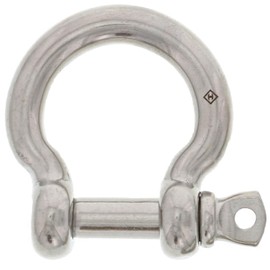 E-Rigging 7/16" Stainless Steel Screw Pin Bow Shackle | Durable, Heavy Duty | for Sailing, Boating, Industrial Use, Utilities, Material Handling