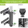 Lifeswell Heavy Duty Deck Railing Umbrella Holder, Adjustable Patio Umbrella
