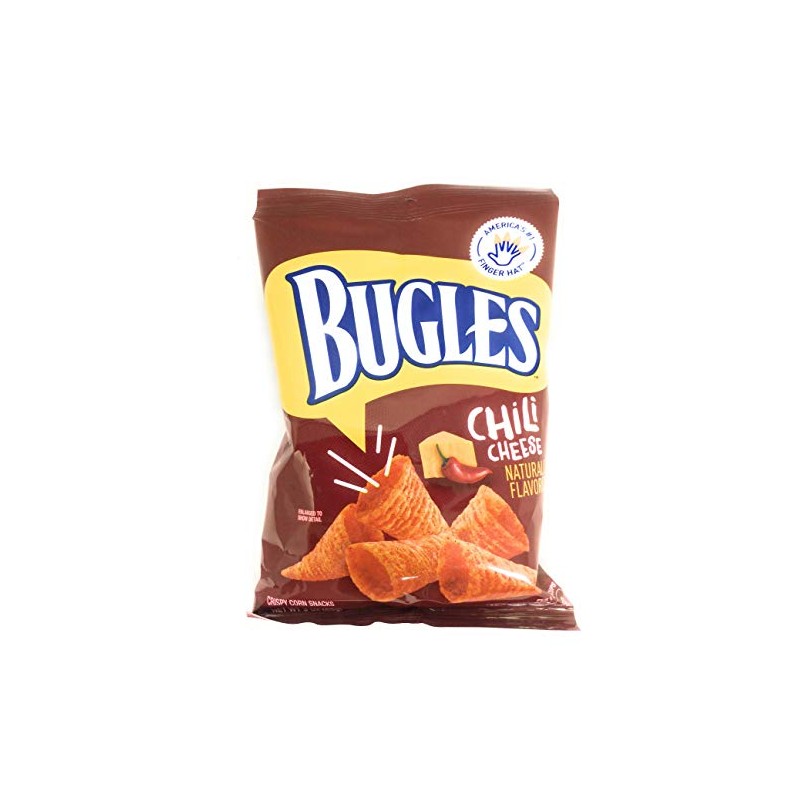 Bugles Chili Cheese Corn Snacks, 3 oz. (Pack of 6)