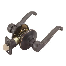 Design House 740373 Scroll 2 Adjustable Passage Door Lever, Oil Rubbed Bronze, 6-Way Universal