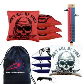 BackYardGamesUSA Pro Cornhole Bags Set of 8 Regulation - Professional Cornhole Bags for Tournament Play, Slick n Stick Bean Bags for Cornhole, Corn Hole Bags Regulation Set of 8- Made in USA