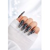 hello.Black Lace [Handmade Nail Tips] - Coffin Egg / hello.블랙레이스[수제네일팁]