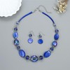 Rosslyons Multi Color Beaded Statement Necklace and Earrings for women
