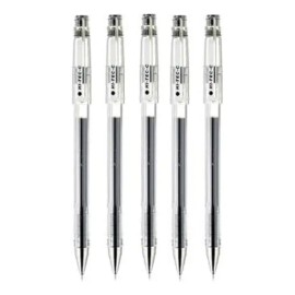 Bolígrafo De Gel Tinta Negra Punta Fina 0.3 Mm Juego 5 Unida