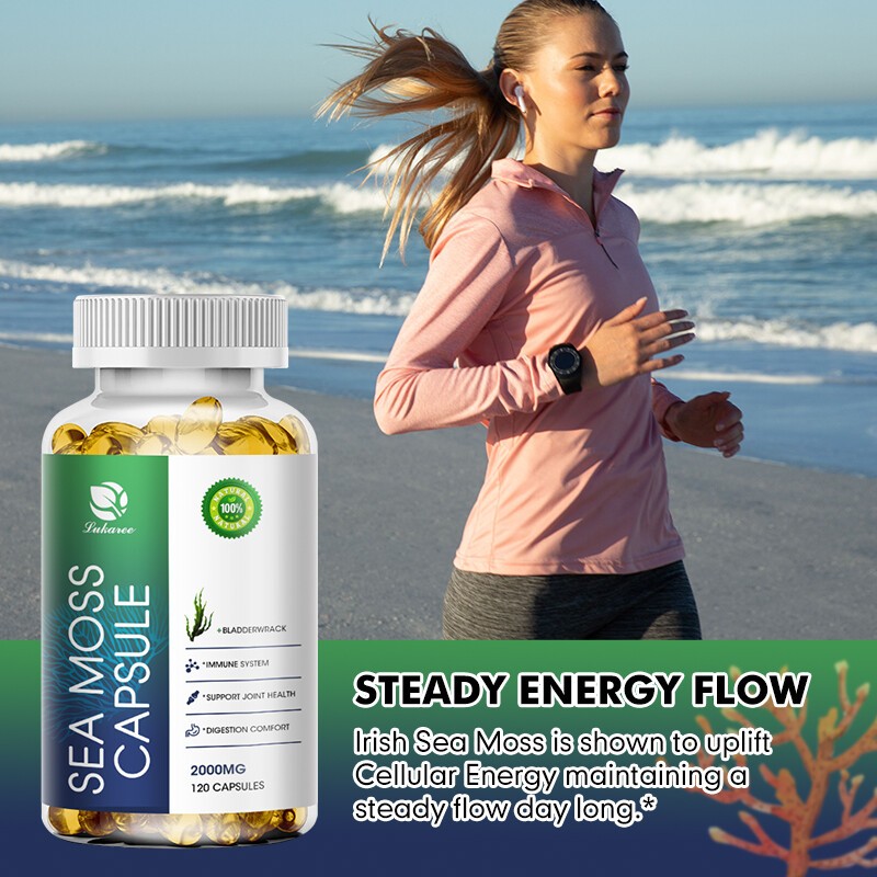 Irish Sea Moss Capsules With bladderwrack Supplemene Digestion Comfort 120Pc