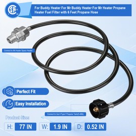 Propane Fuel Filter F273699 with 6FT Hose, for Buddy Heater for Mr Buddy Heater for Mr Heater for Mr Buddy Propane Heater for Mr heater Buddy for Mr Heater Propane Heater, Propane Hose CSA Certified.