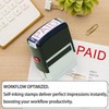Paid Stamp, Self Inking Rubber Stamp, Refillable Red Ink Stamp,