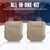 AUTOKAY Driver & Passenger Bottom Seat Cover Oak Tan Fits