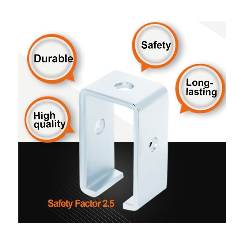 6 Pack Heavy-Duty 1-5/8" Strut Channel Trolley Track Hanger for