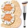 2PCS Loose Face Powder, Oil Control Minimizes Pores and Fine