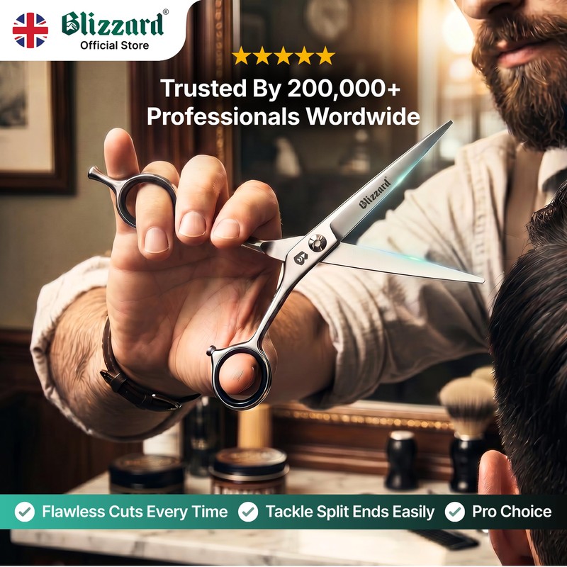 Blizzard Professional Hairdressing Scissors - Japanese 420 Steel Micro-Serrated Hair