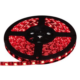 24V Waterproof LED Tape Light 5 Meters 3 Tips (Red/Black Base)