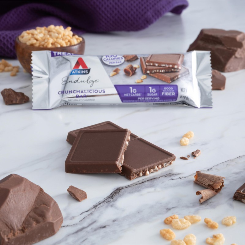 Atkins Endulge, Crunchalicious Bar, 1g Net Carbs, 1g Sugar, Good