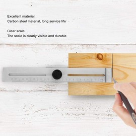 Marking Ruler, 0-250 mm Measuring Range, Woodworking Ruler, Carbon Steel, High Precision Woodworking Marking Ruler, Measuring Tool
