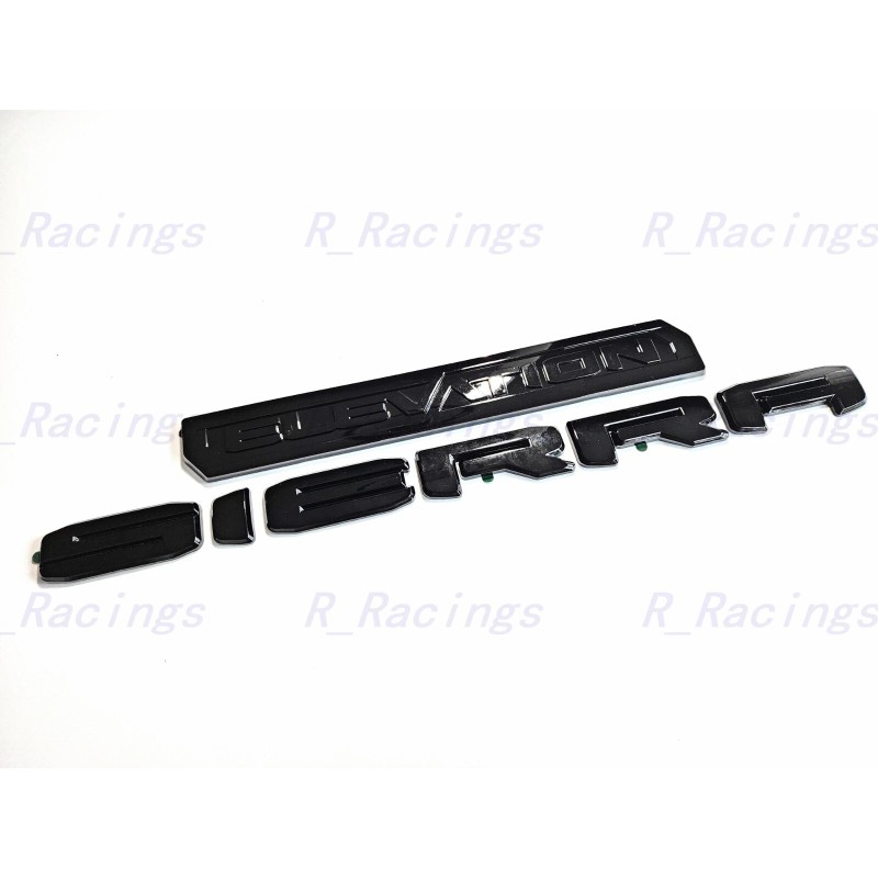 GMC Overlay 2PCS Gloss black Rear Sierra Elevation Emblem 2019-2023