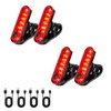 KunHe 4 Pack USB Rechargeable Bike Tail Lights Super Bright