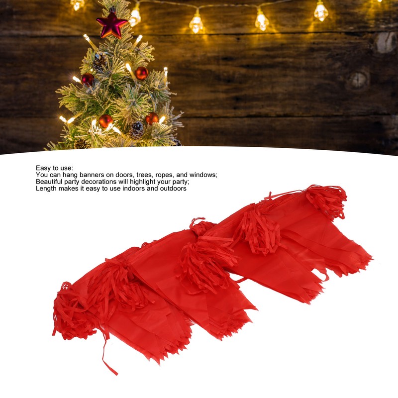 2 Bag Party Banner Triangle Shape Anti Fade Decorative Pennants