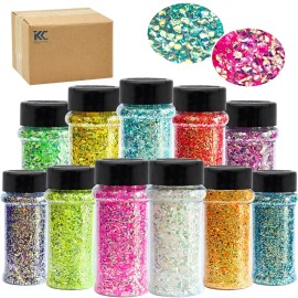s 12 Colors Bubble Glitter for Resin Each 56g Craft Glitter for Nails Face Tumbler Body Hair Painting Epoxy Artcolor: Set22-6 mix colors/shape Chunky Glitter