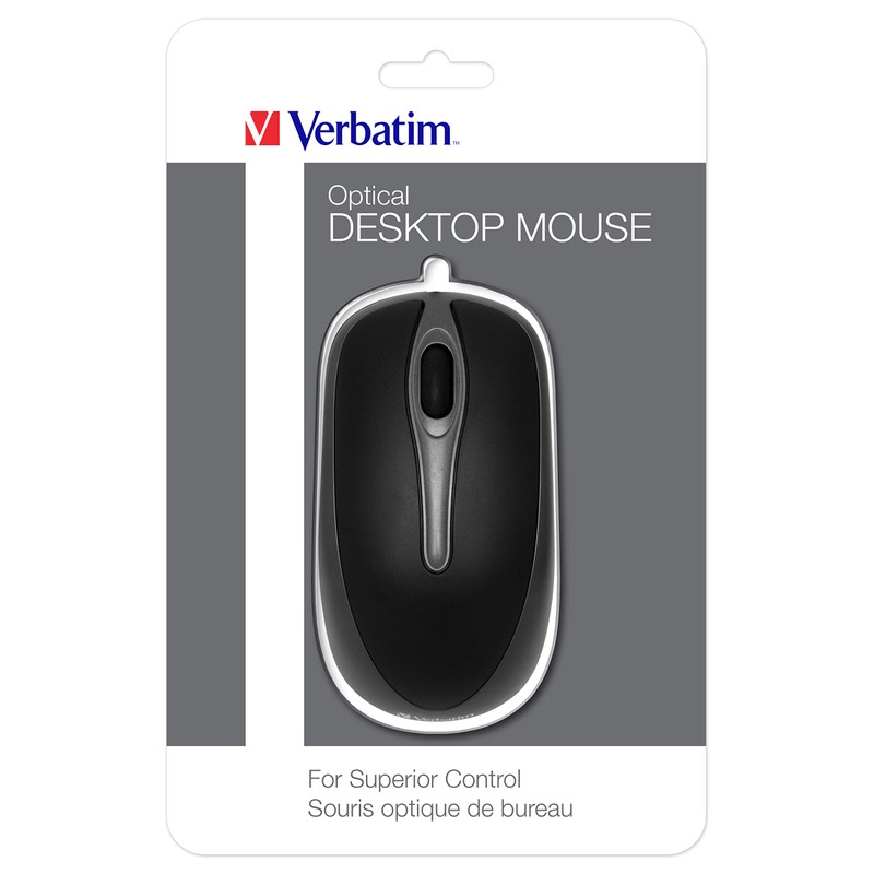 Verbatim optische Desktop-Maus, USB-2.0 und USB-3.0, optische USB-Maus mit 1000