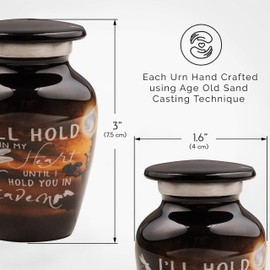 Amaira Memorial Small Keepsake Urn for Ashes | Mini Cremation Urn for Pets & Children Ashes | Token Size Small Funeral Urns, Burial Urns, Decorative Urns | Memorials Gifts