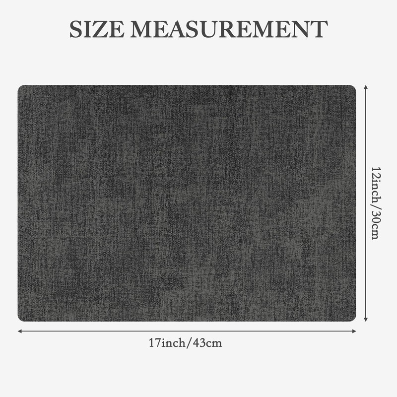 Enaskv Faux Leather Heat Resistant Placemats Set of 4 –