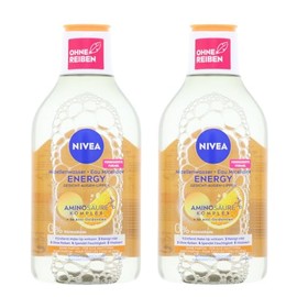 2 x NIVEA Mizellenwasser Energy Gesicht Augen Lippen Alle Hauttypen je 400ml