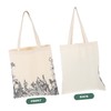 Ciieeo Flower Printed Canvas Tote Bag Large Capacity Leisure Handbag