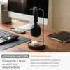 Universal Walnut Wood Headphone Stand with Storage Base