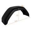 The Drive - Mudguard Plastic Mudguard Black W: 220 x