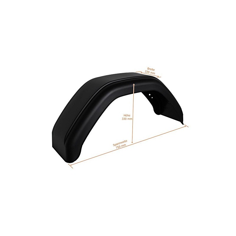The Drive - Mudguard Plastic Mudguard Black W: 220 x