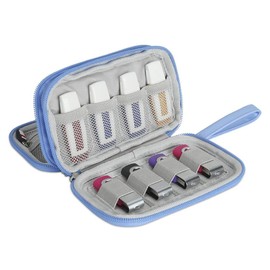 Hallart USB Flash Drive Case, Portable Waterproof Electronic Accessories Bag for USB Flash Drives, SD Cards,Earphone and Other Small Accessories 6.30 x 3.54 x 1.77 Inch,Blue